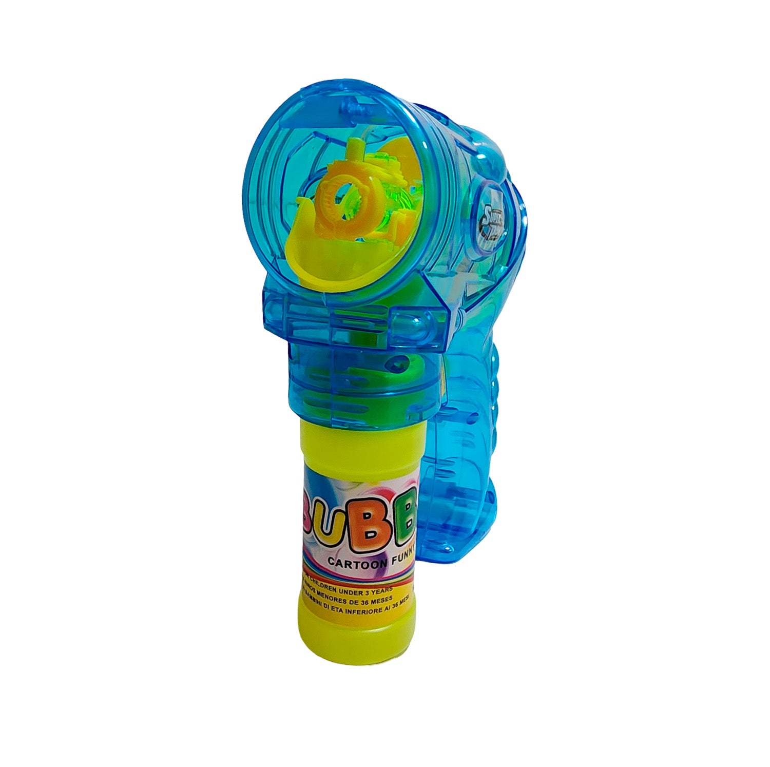 Pistola Burbujera Con Luces + Liquido Bu