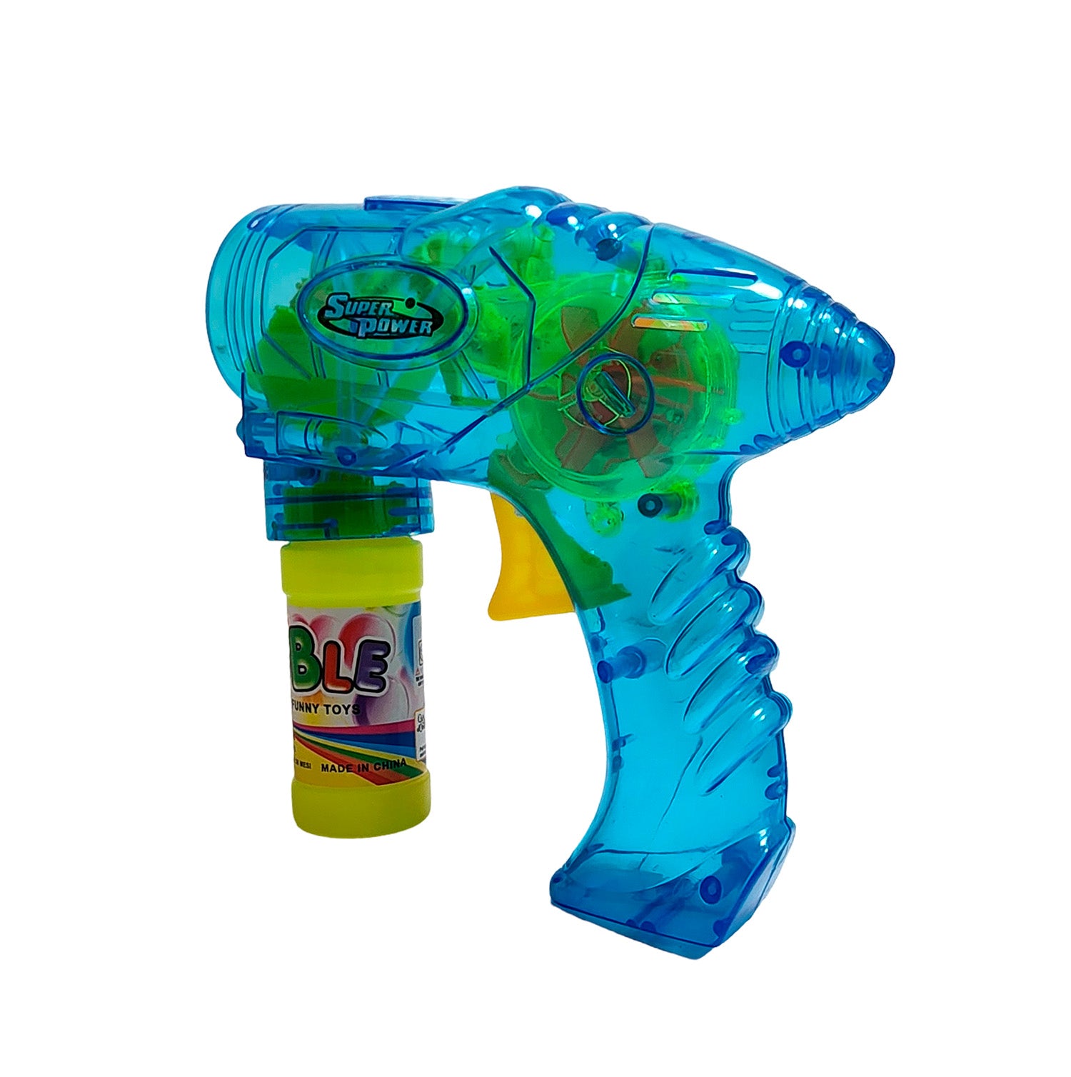 Pistola Burbujera Con Luces + Liquido Bu